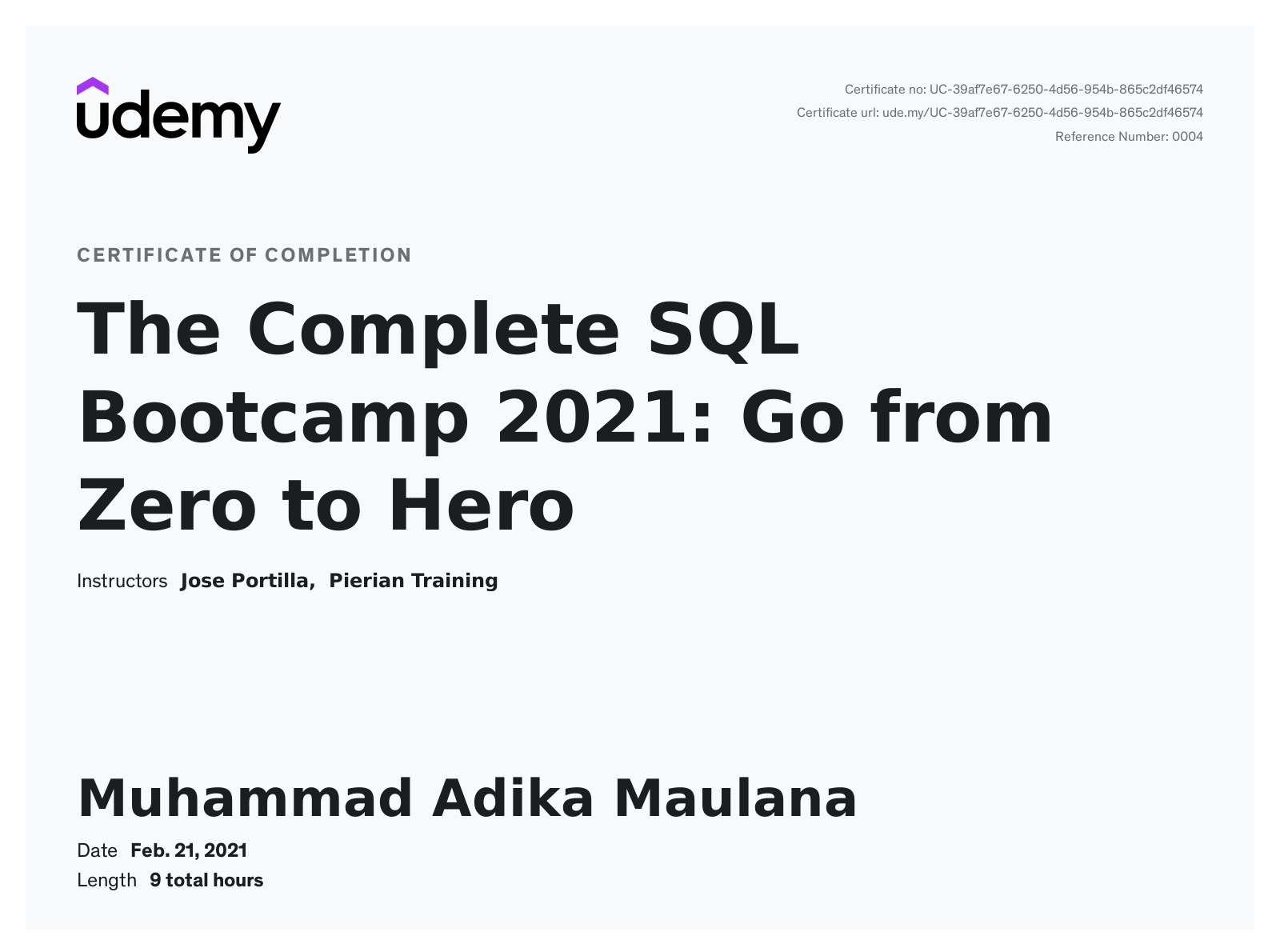 Complete SQL