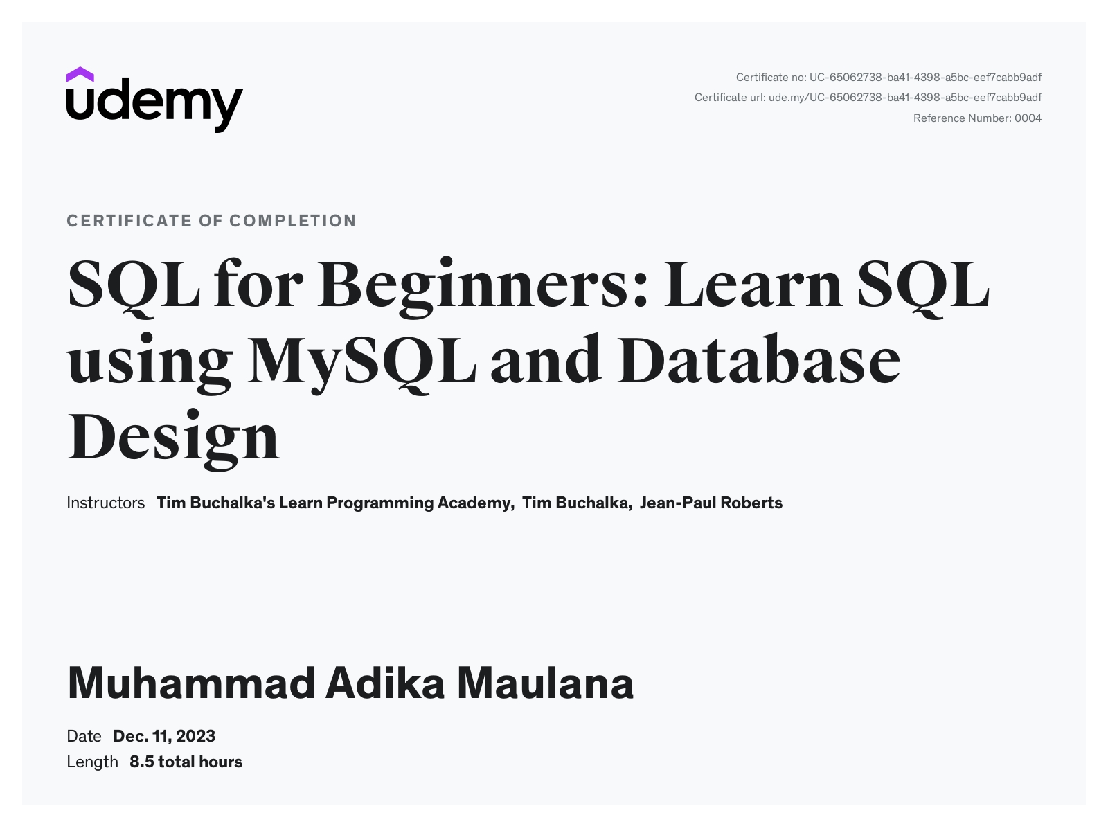 SQL For Beginners